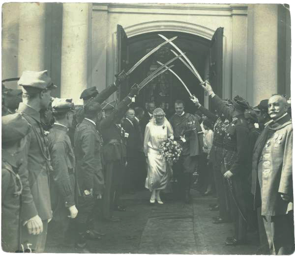 Fotografia ze ślubu Michała i Marii Zamoyskich
