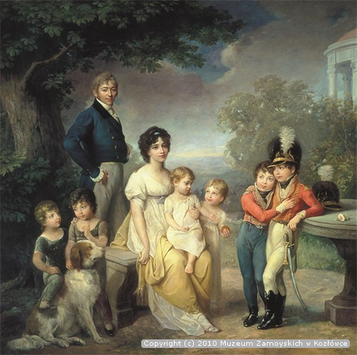 Zofia z Czartoryskich i Stanisław Kostka Zamoyski z dziećmi