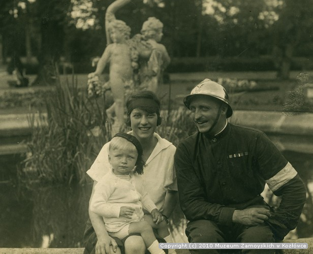 Aleksander Leszek Zamoyski z żoną i synem